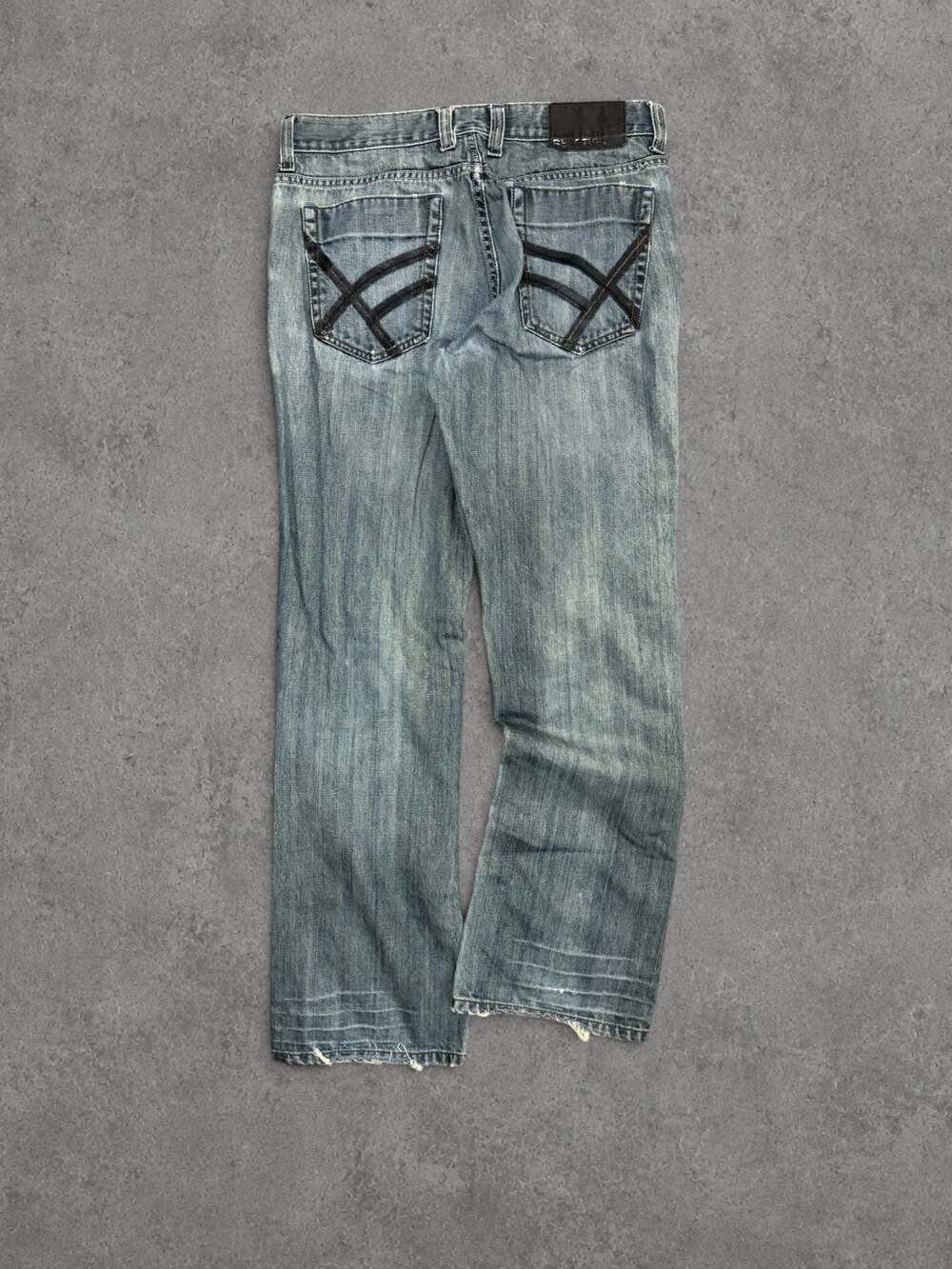 Kenneth Cole Reaction Men's Bootcut Distressed Denim Jeans
